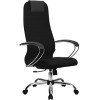 Кресло Metta BK-10 CH (резиновые ролики, черный)